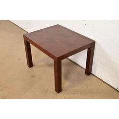 Paul Evans for Directional Mid-Century Modern Burl Wood Parsons Side Table, 1960
