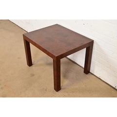 Mesa auxiliar Parsons de madera de burl, Paul Evans para Directional Mid-Century Modern, 1960