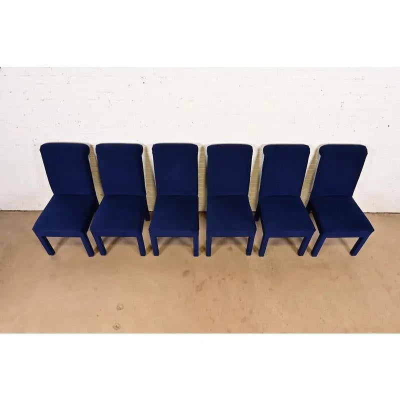 Fine XX secolo Paul Evans per Directional Modern Parsons, Sedie da pranzo imbottite, Set di sei in vendita