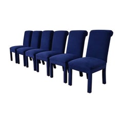 Paul Evans per Directional Modern Parsons, Sedie da pranzo imbottite, Set di sei