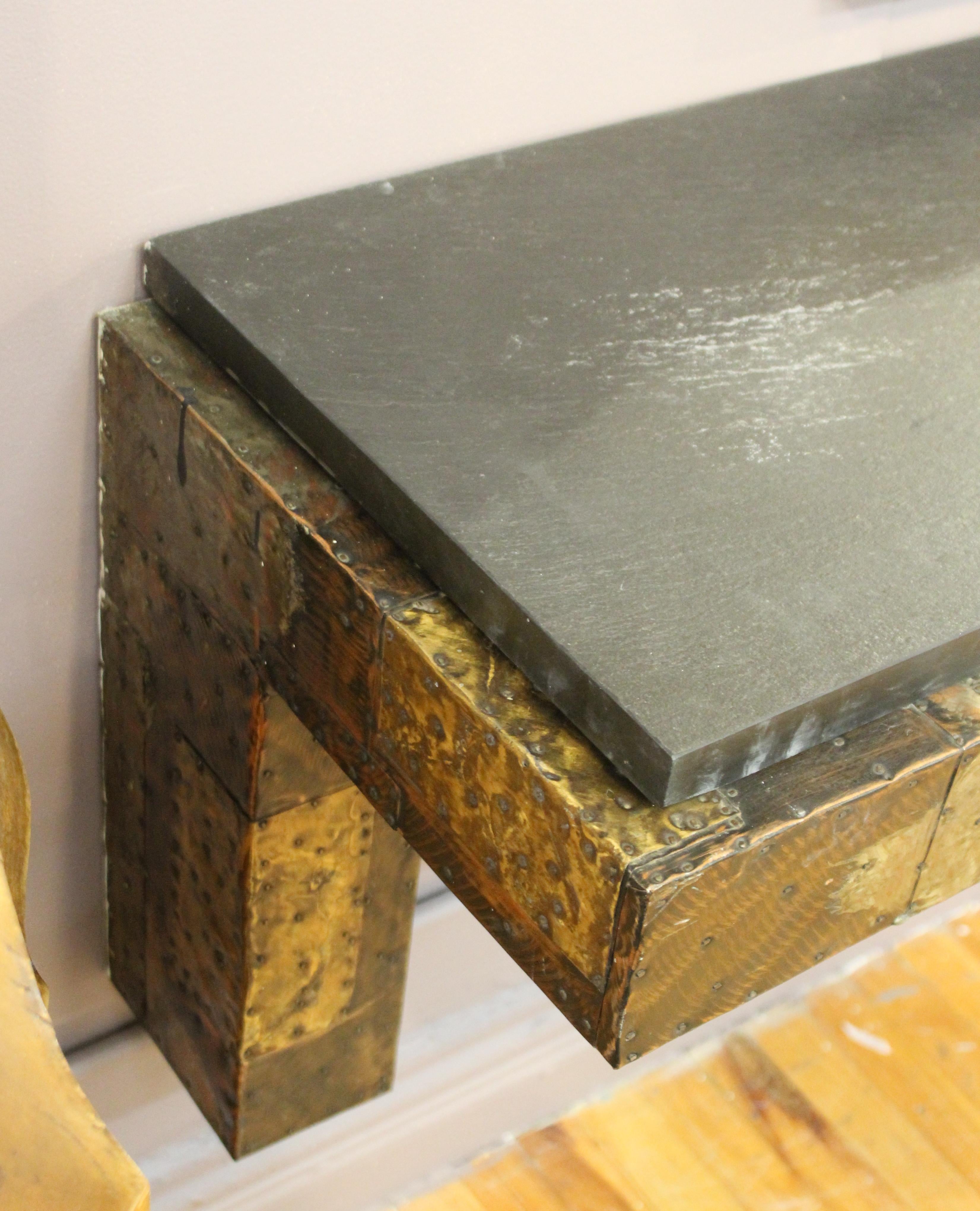 Paul Evans for Directional Modern Patchwork Wall-Mounted Console 5