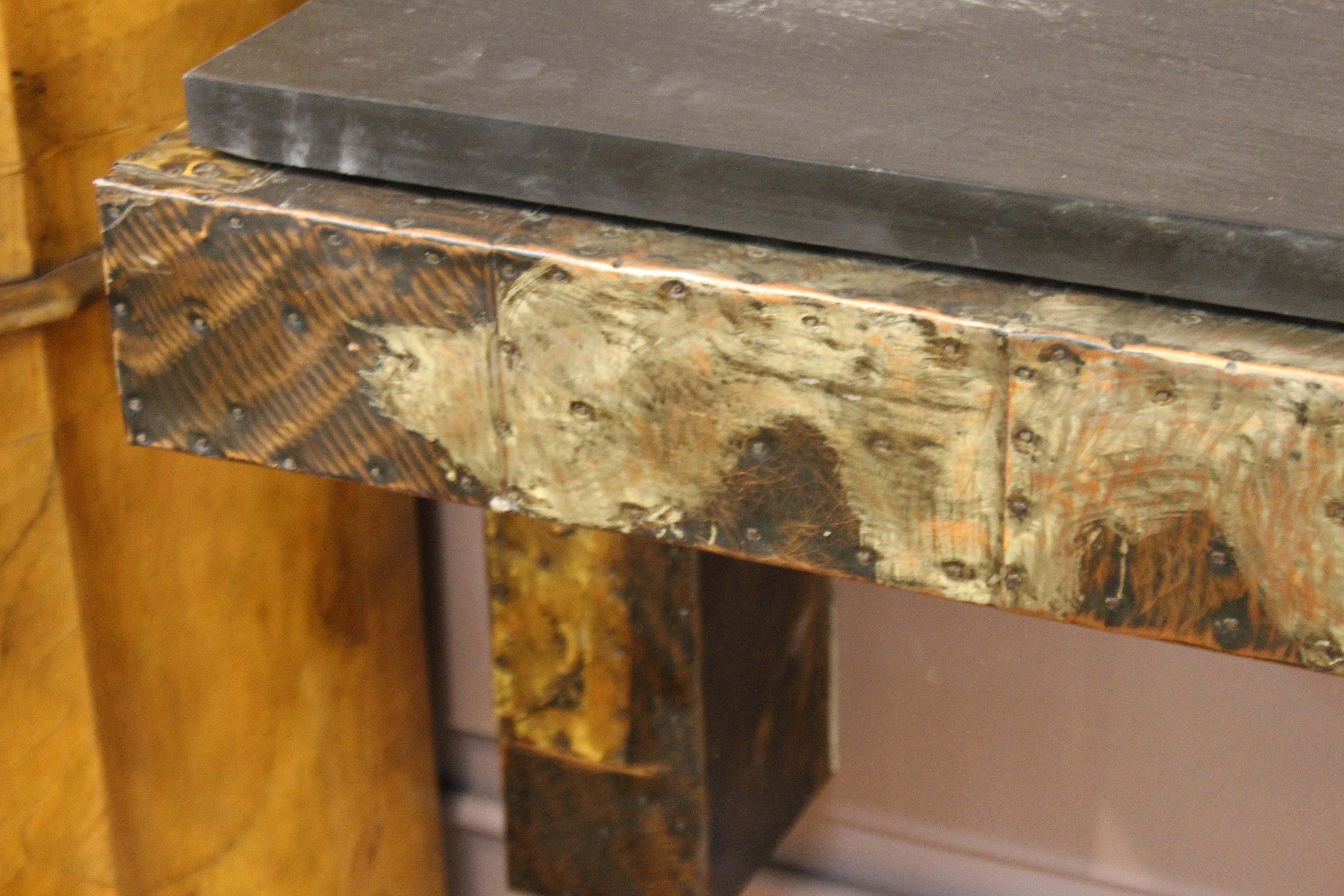 Paul Evans for Directional Modern Patchwork Wall-Mounted Console 1