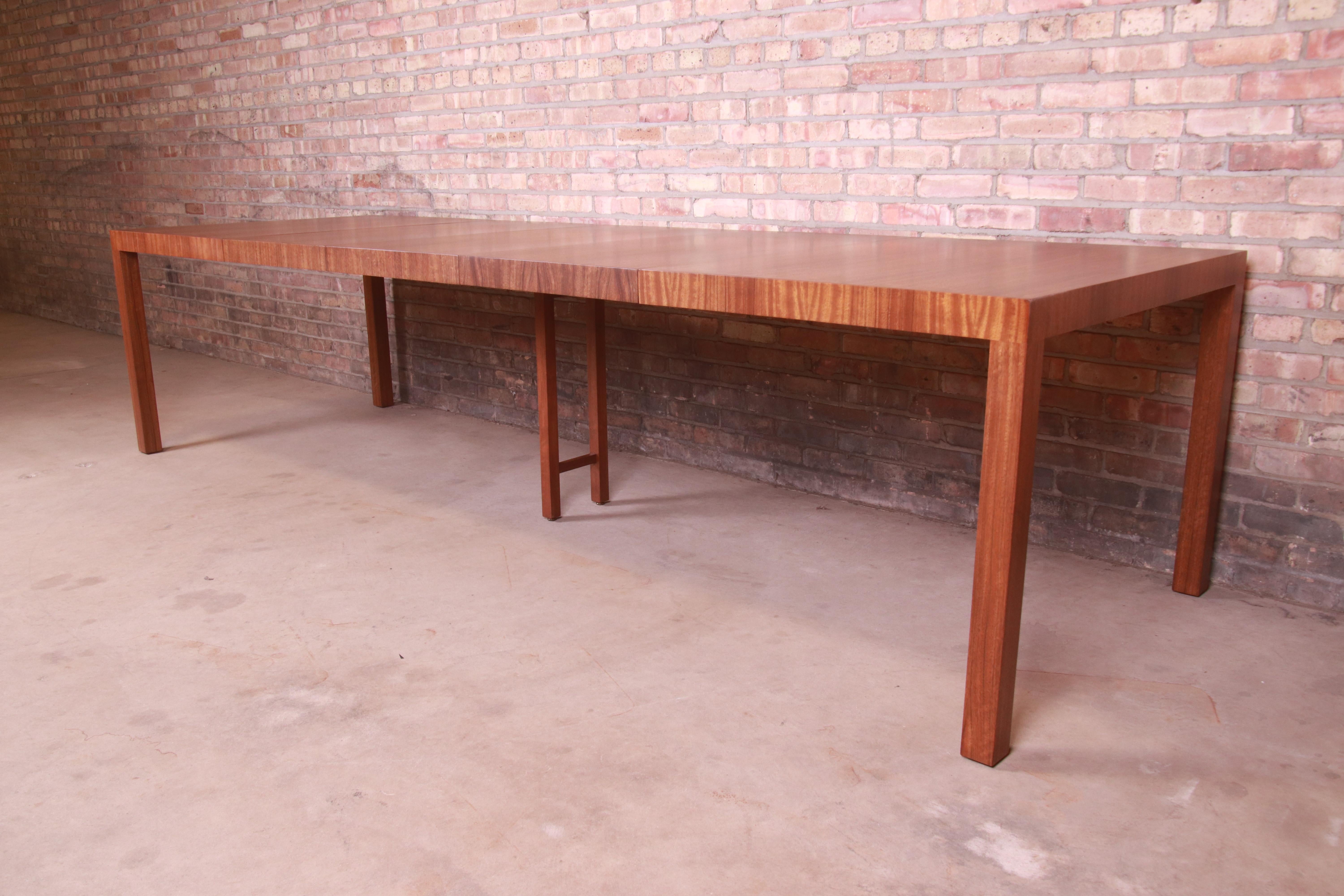 Paul Evans for Directional Paldao Wood Parsons Dining Table, Newly Refinished In Good Condition In South Bend, IN