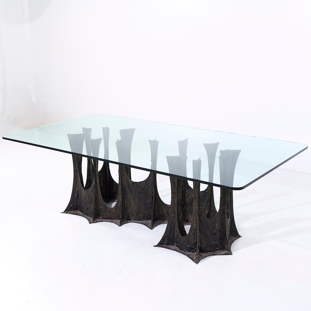 Paul Evans para Directional PE-102 Mesa de comedor de bronce estalagmita de mediados de siglo Estadounidense en venta