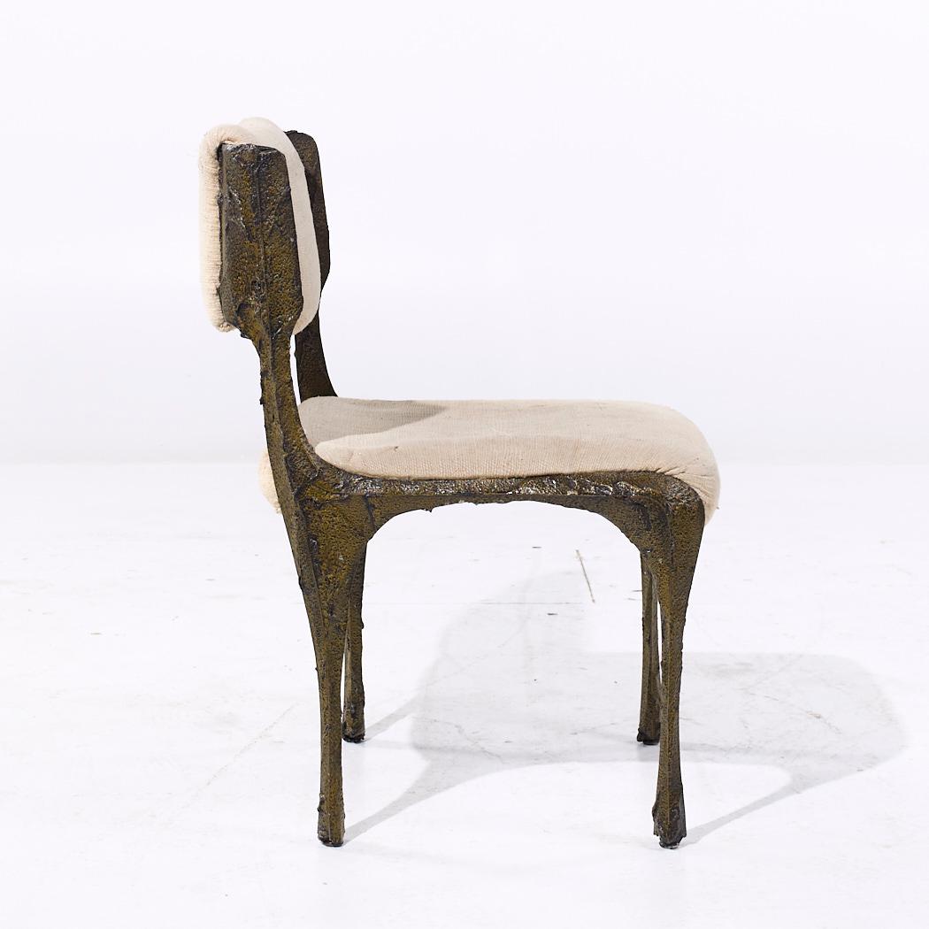 Bronze Paul Evans pour Directional PE-105/106 MCM Chaises Stalagmite en bronze - Lot de 6 en vente