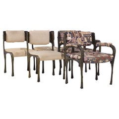 Paul Evans pour Directional PE-105/106 MCM Chaises Stalagmite en bronze - Lot de 6