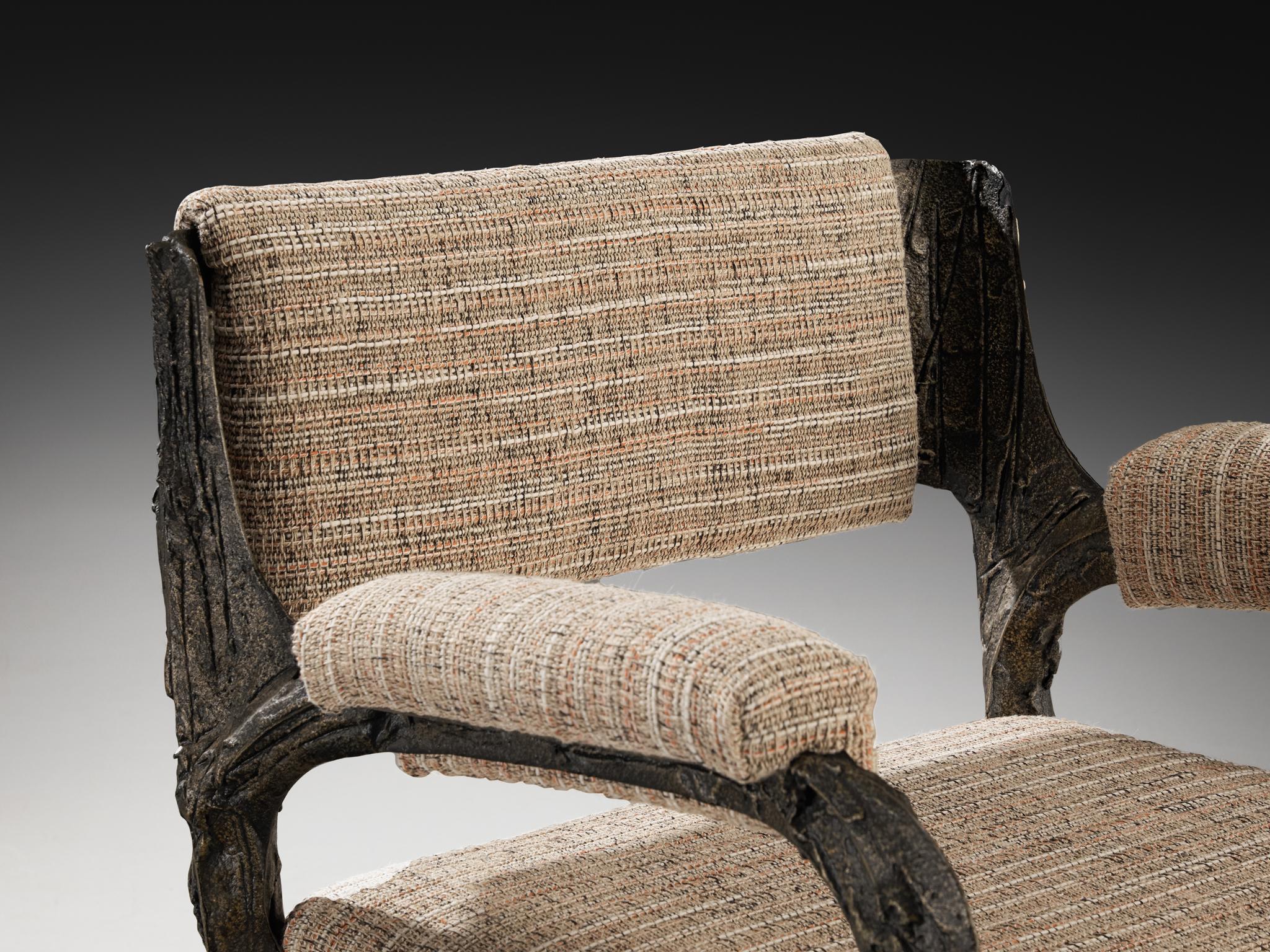 Paul Evans for Directional Sculpted Bronze Dining Chairs For Sale 5