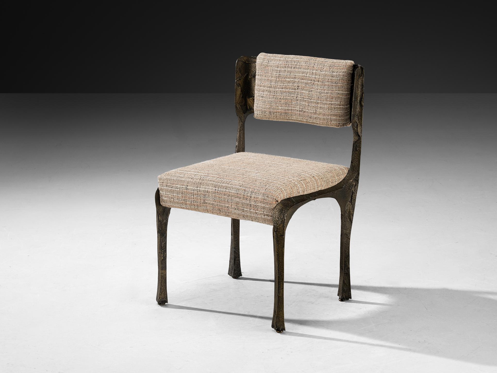 Paul Evans for Directional Sculpted Bronze Dining Chairs For Sale 6