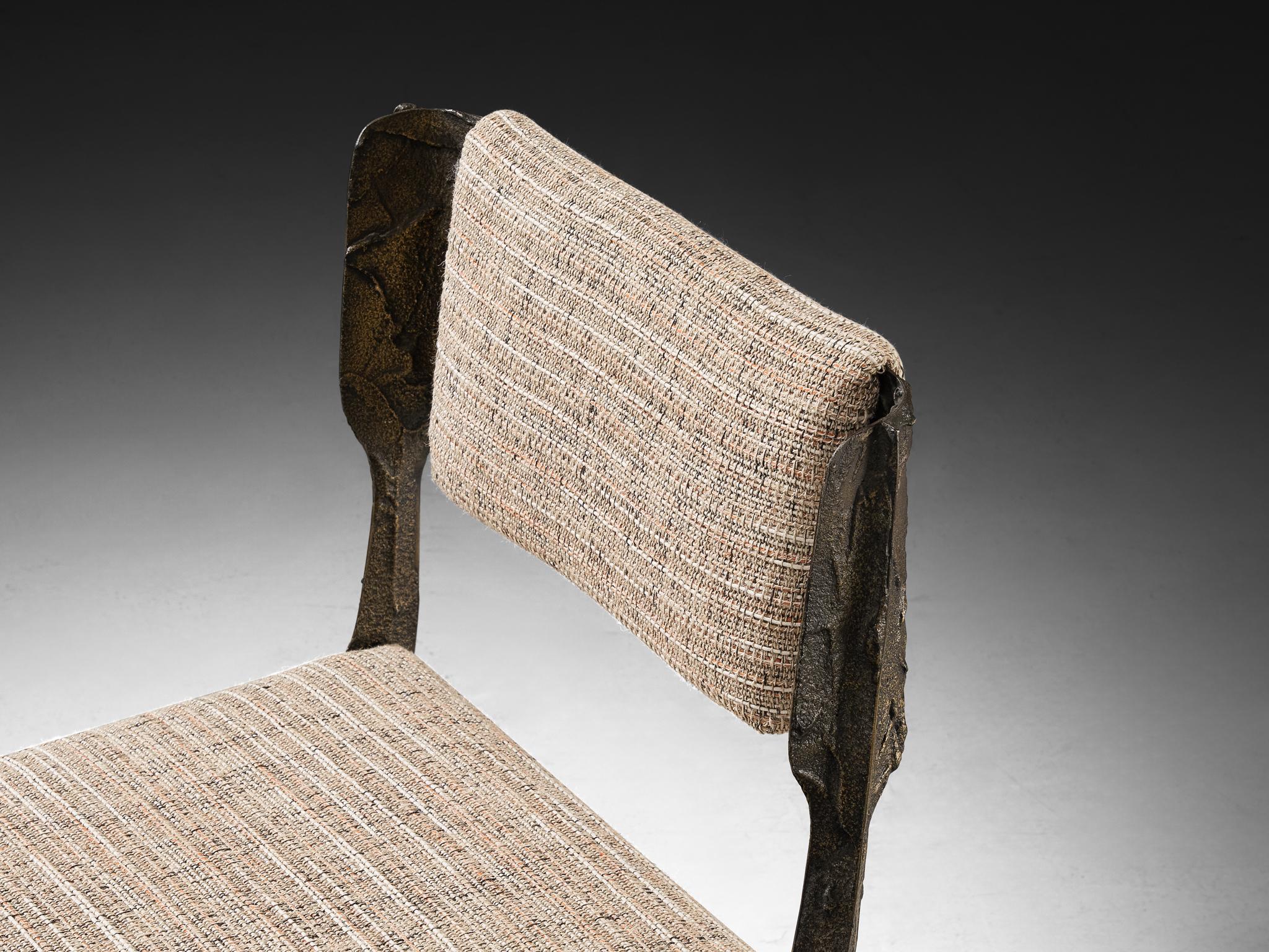 Paul Evans for Directional Sculpted Bronze Dining Chairs For Sale 7