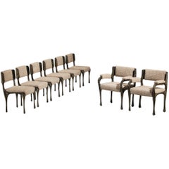 Paul Evans for Directional Sculpted Bronze Dining Chairs