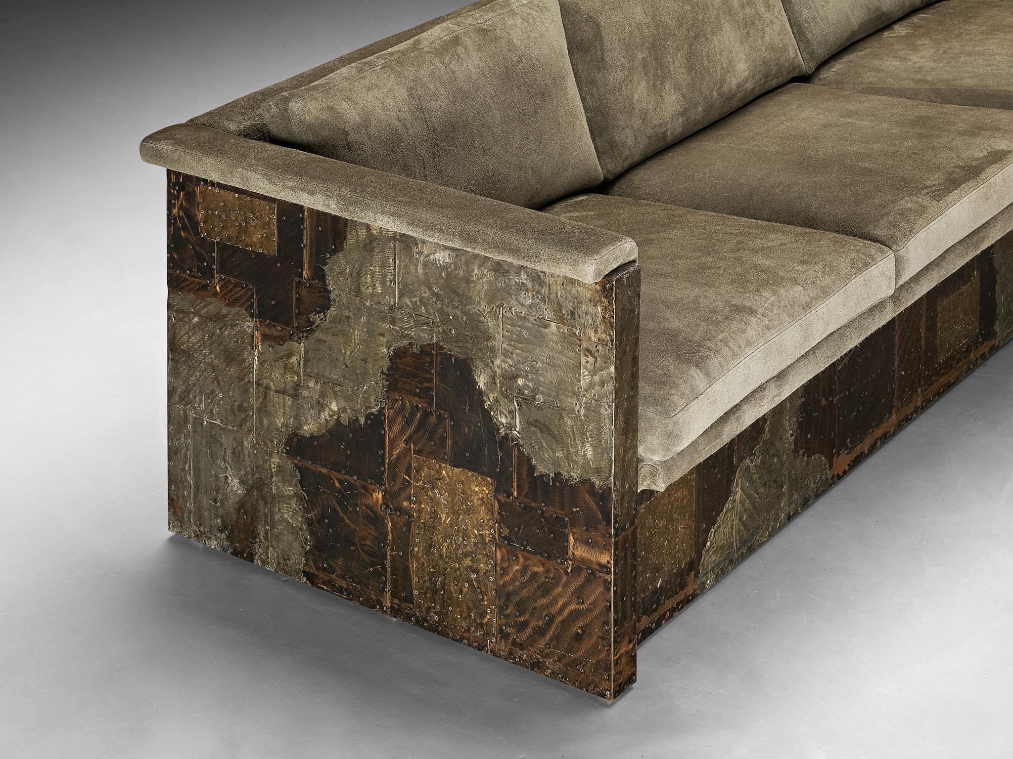 Paul Evans for Paul Evans Studio Custom-Made ‘Patchwork’ Sofa  For Sale 3
