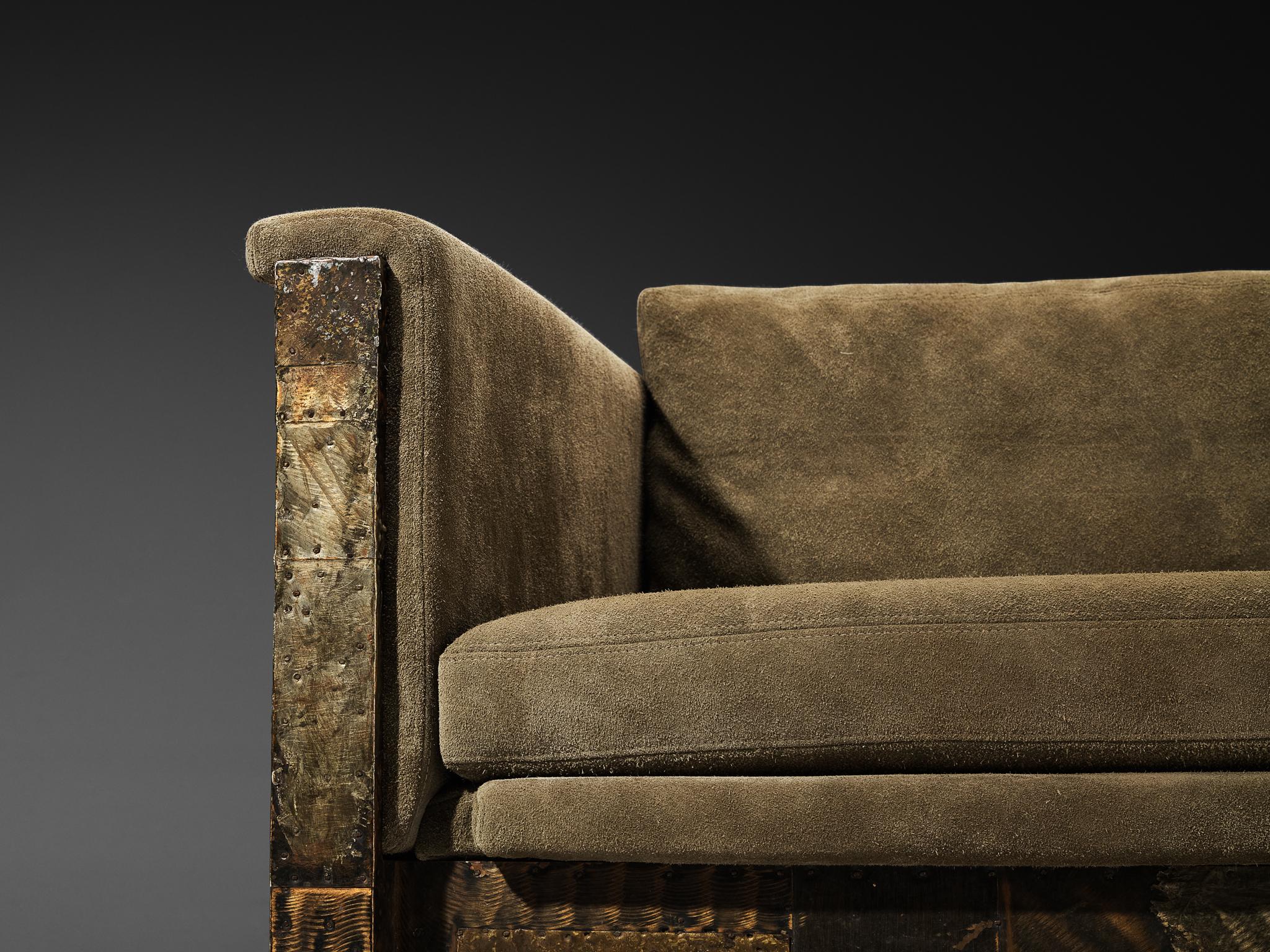 Paul Evans for Paul Evans Studio Custom-Made ‘Patchwork’ Sofa For Sale 6