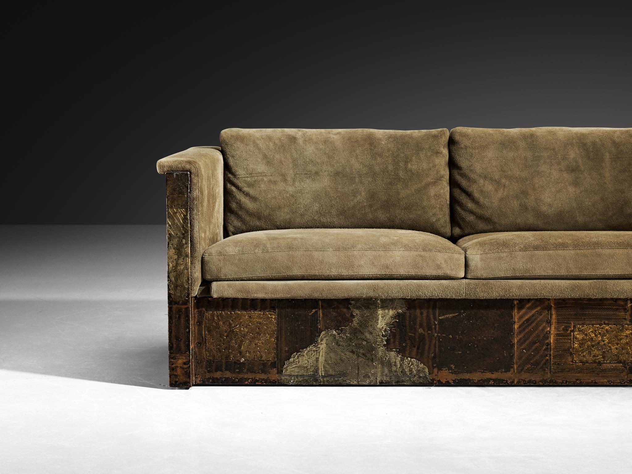 Paul Evans for Paul Evans Studio Custom-Made ‘Patchwork’ Sofa For Sale 7