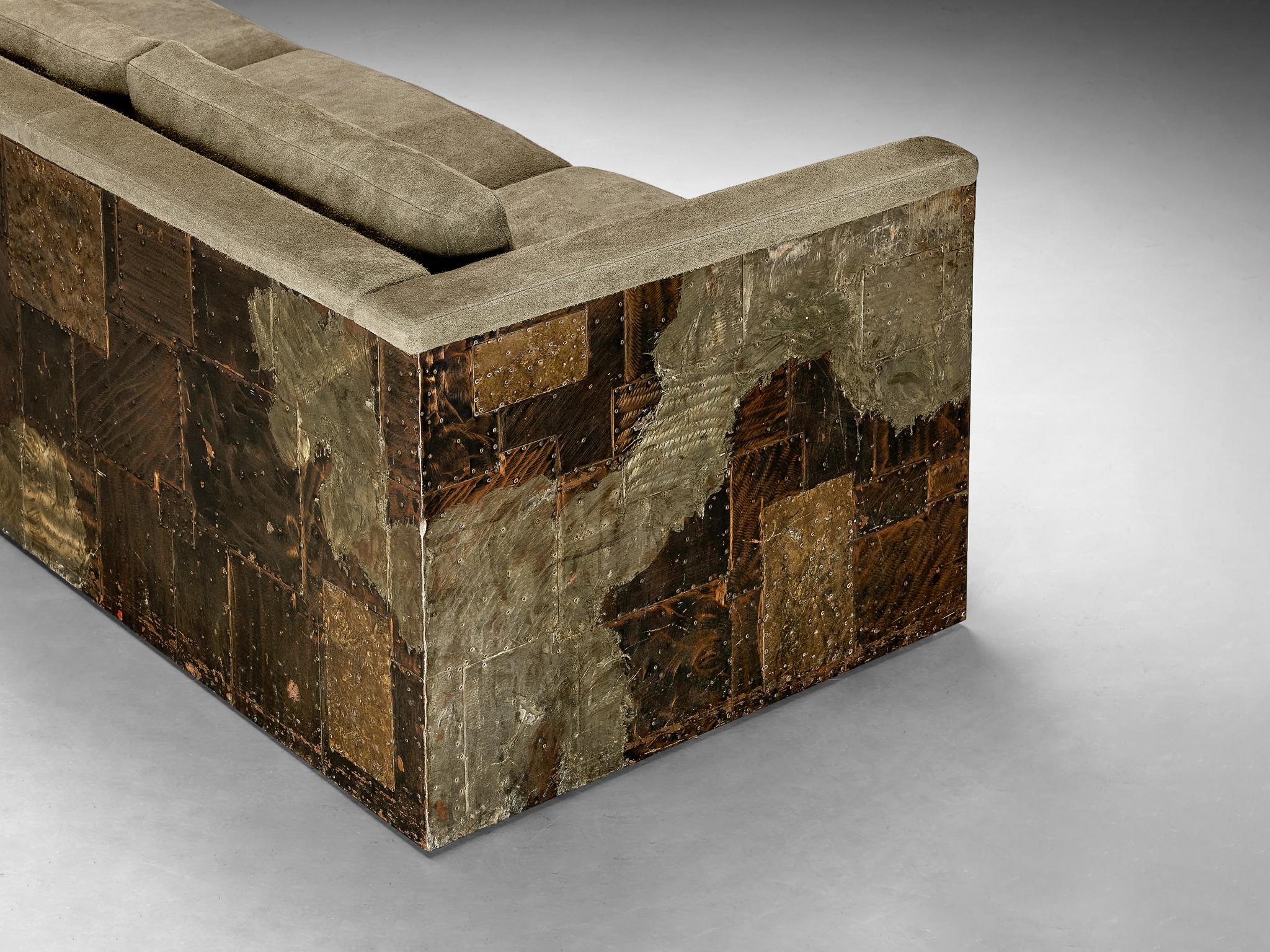 Paul Evans for Paul Evans Studio Custom-Made ‘Patchwork’ Sofa  For Sale 1