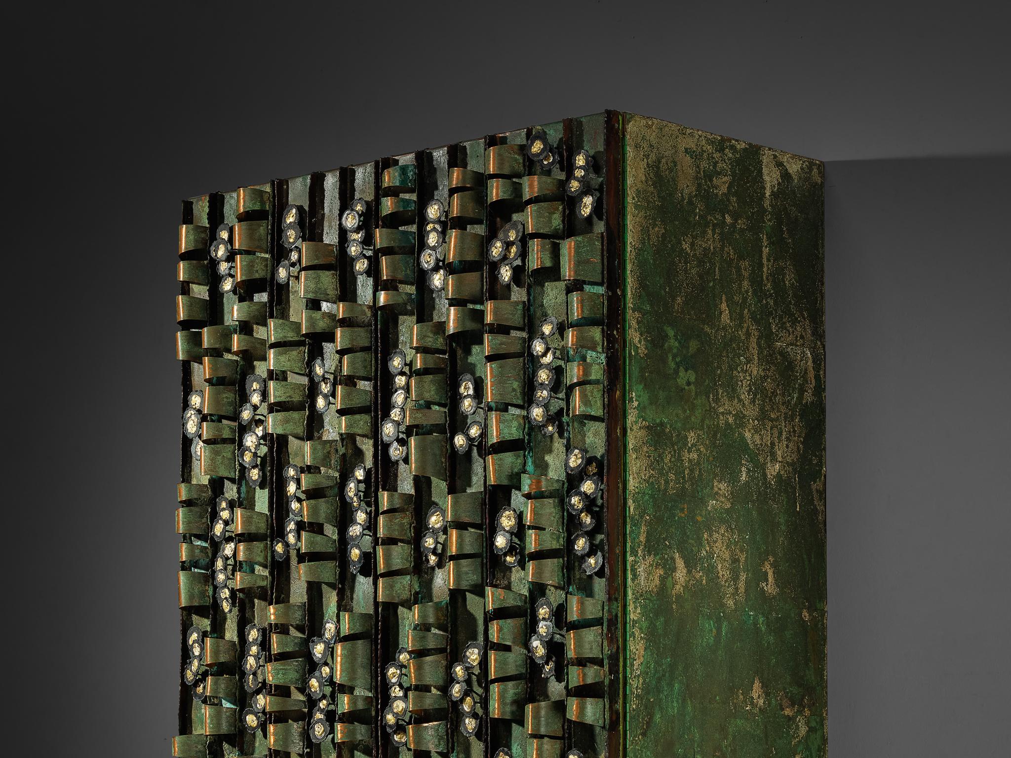 Mid-20th Century Paul Evans for Paul Evans Studio Early and Rare Loop Cabinet in Copper For Sale