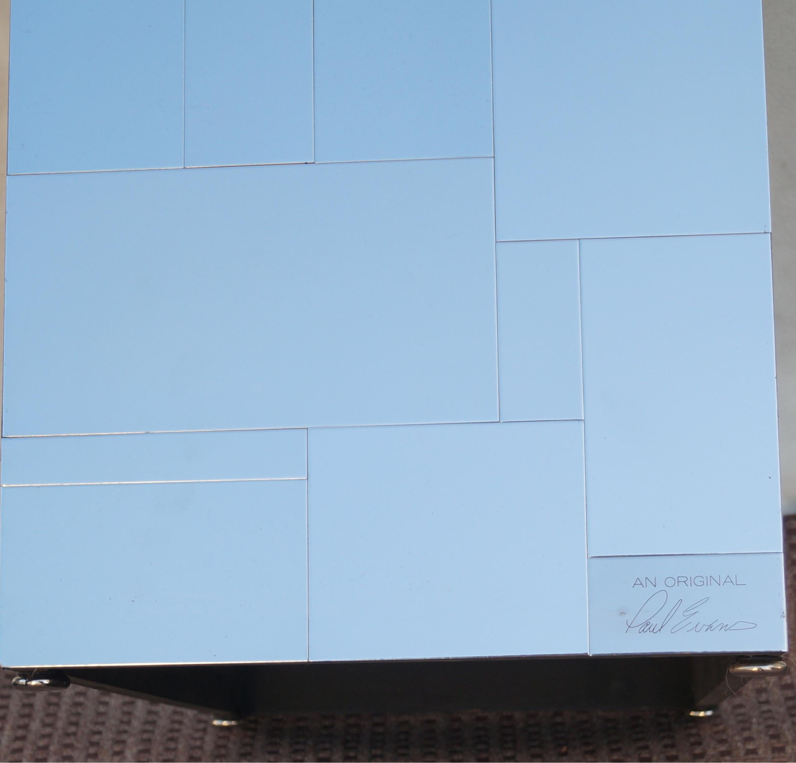 Signierter Esszimmertisch mit Glasplatte Cityscape Citiscape von Paul Evans (Moderne der Mitte des Jahrhunderts) im Angebot