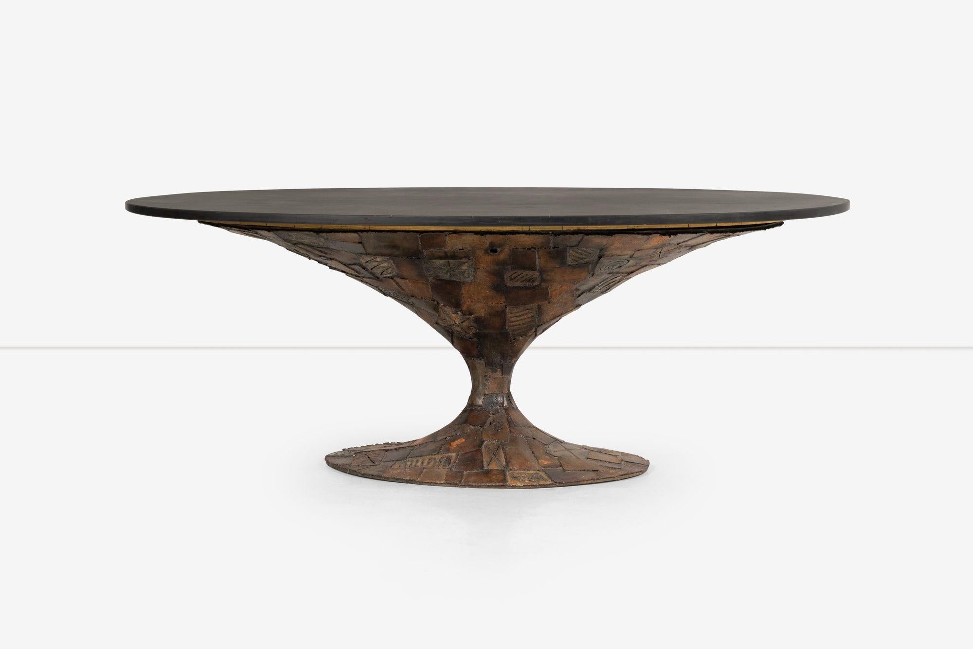 American Paul Evans Important Custom Dining Table For Sale