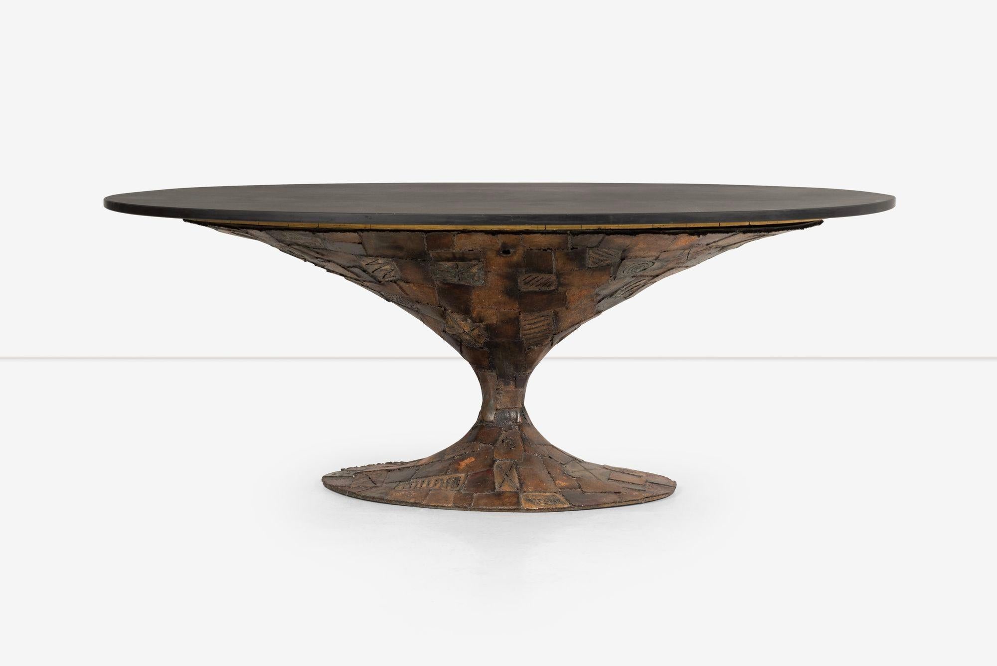 Welded Paul Evans Important Custom Dining Table For Sale