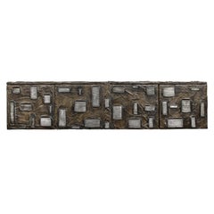 Paul Evans Important Sculpted Bronze Wall Cabinet 1969 'Signed'