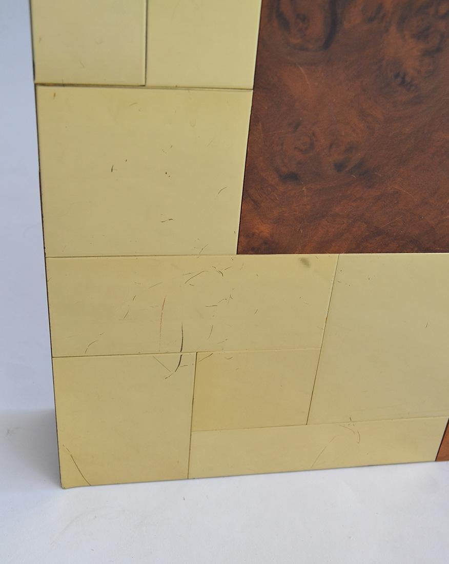 Paul Evans King Kopfteil aus Wurzelholz und Messing „Cityscape“ für Directional 1970er Jahre im Angebot 1