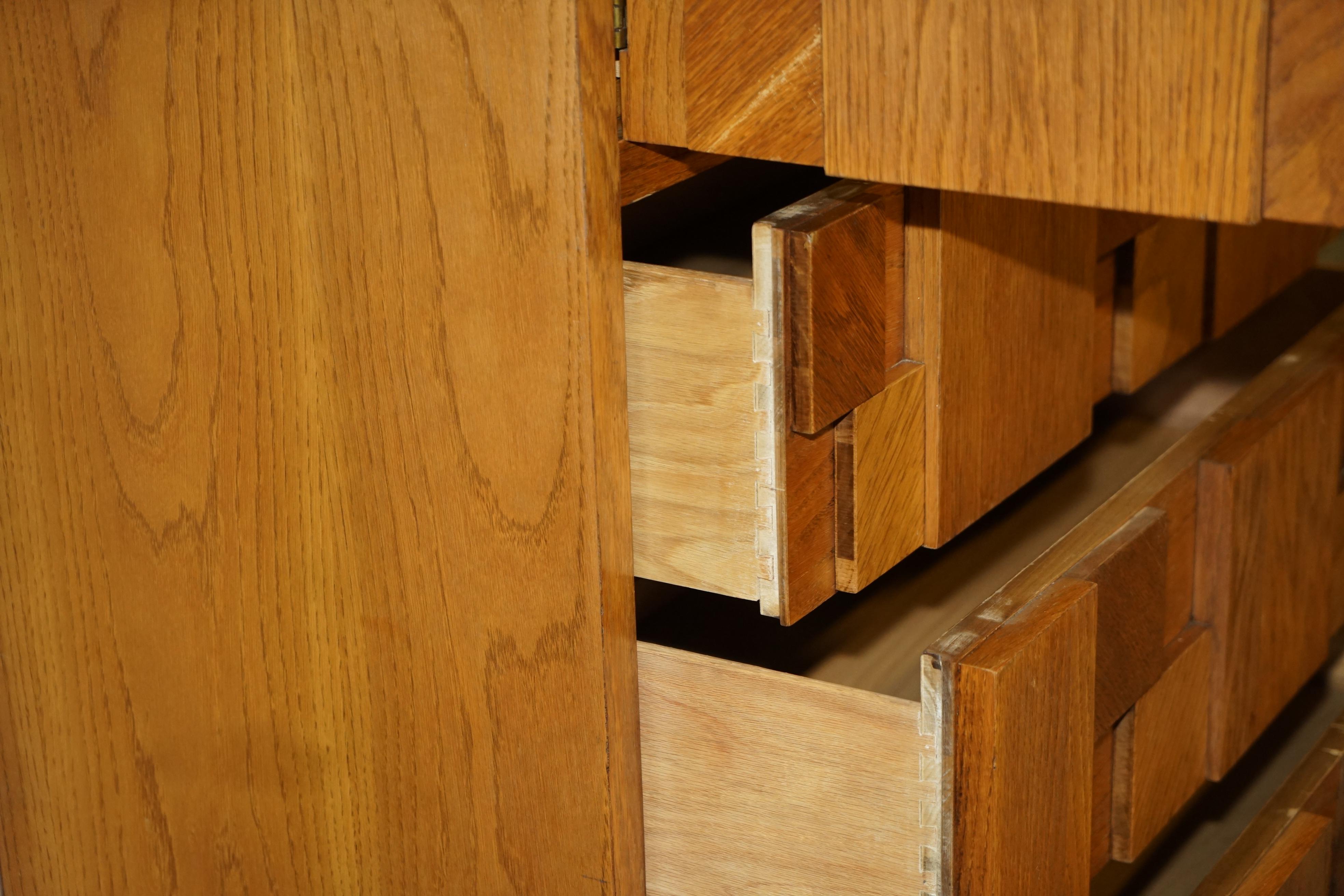 Paul Evans Lane Furniture Brutalist Tallboy Cupboard Chest of Drawers Part Suite 5
