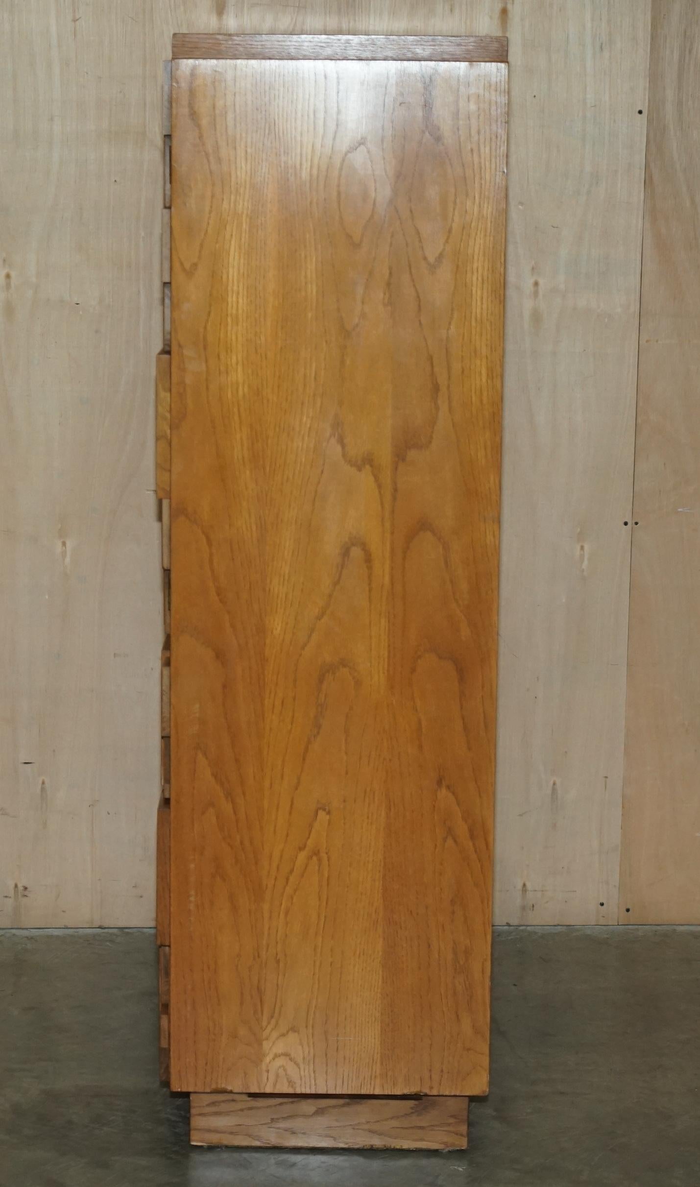 Paul Evans Lane Furniture Brutalist Tallboy Cupboard Chest of Drawers Part Suite 1