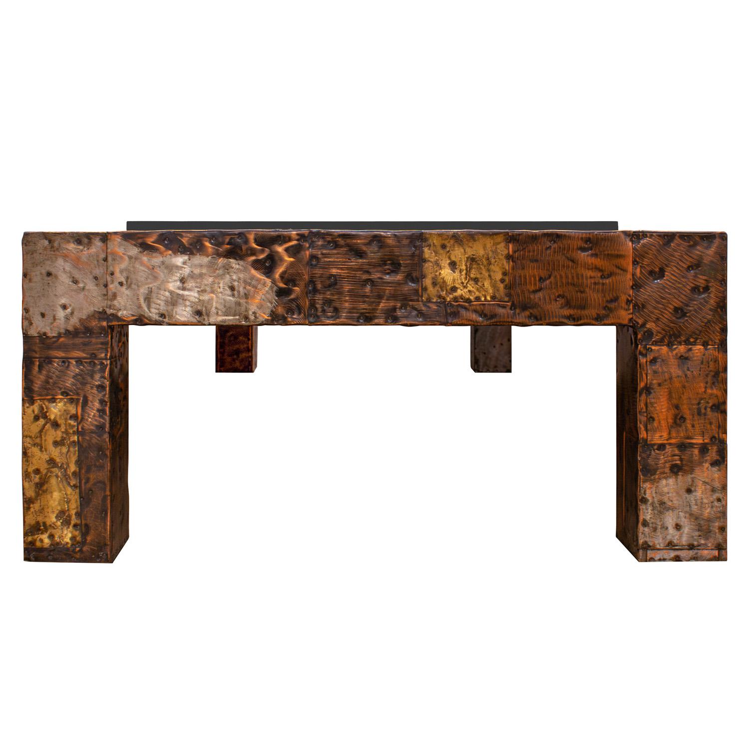 Brutalist Paul Evans Large and Impressive Patchwork Coffee Table Ca. 1969 For Sale