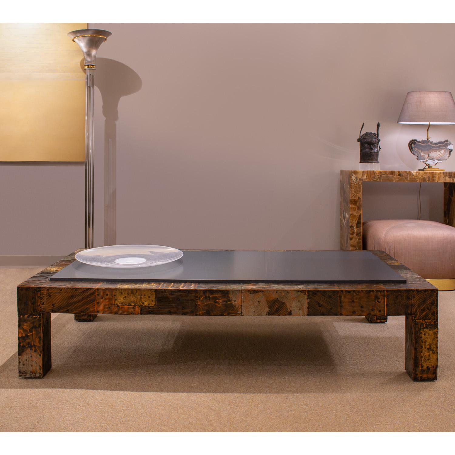 Bronze Paul Evans Large and Impressive Patchwork Coffee Table Ca. 1969 For Sale