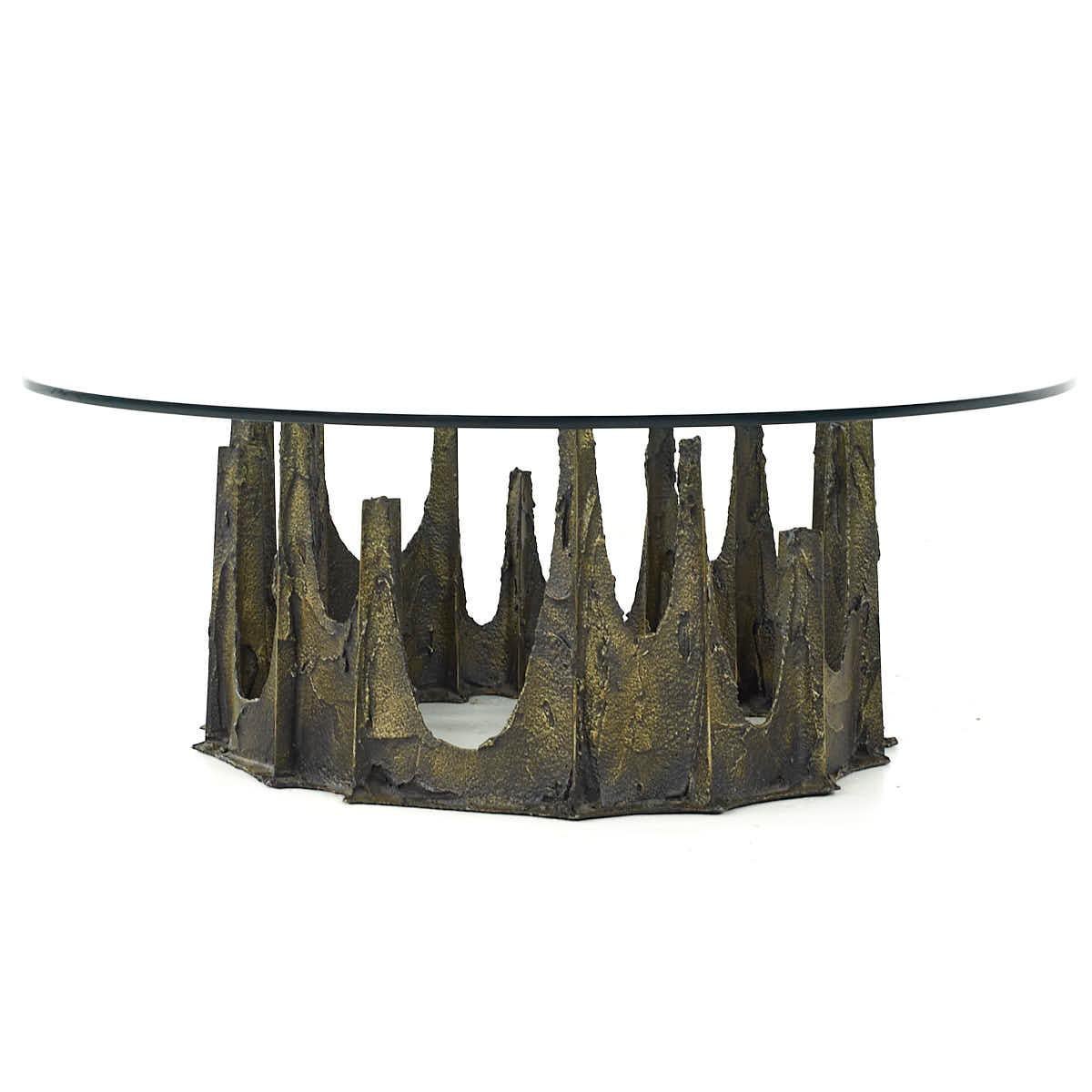 Late 20th Century Paul Evans Mid-century 1972 Stalagmite Round Coffee Table For Sale