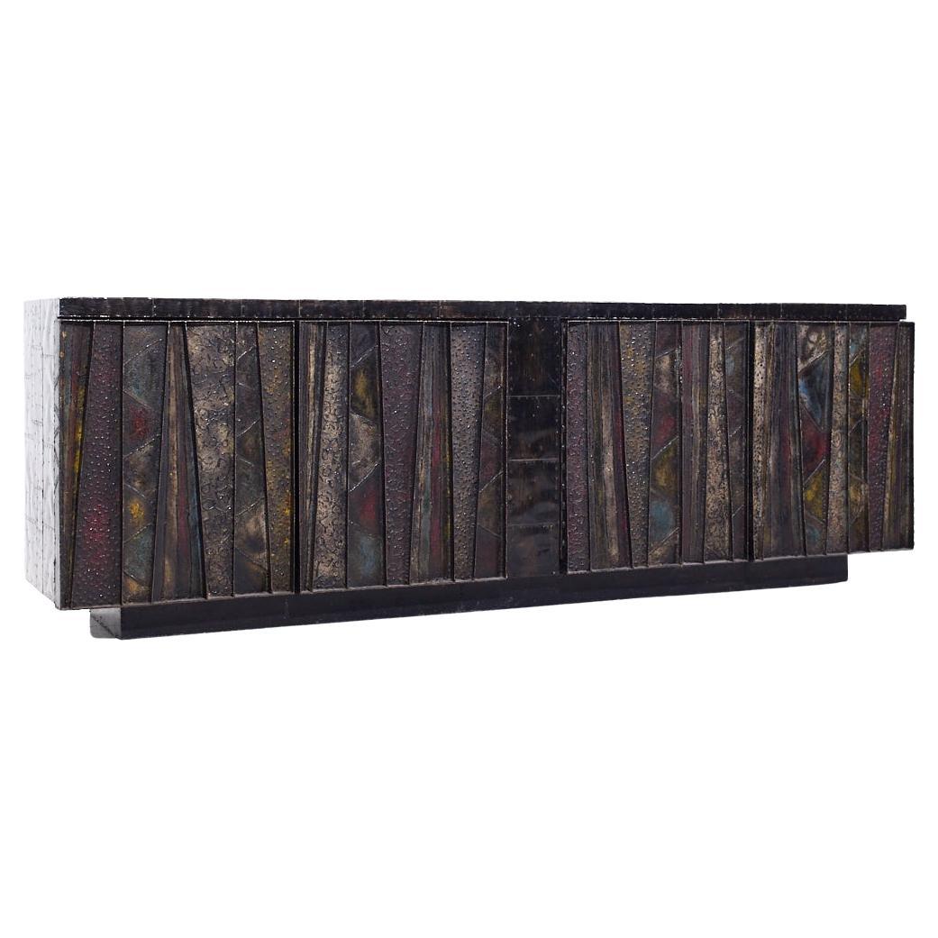 Paul Evans Mid Century Deep Relief Cabinet Credenza For Sale