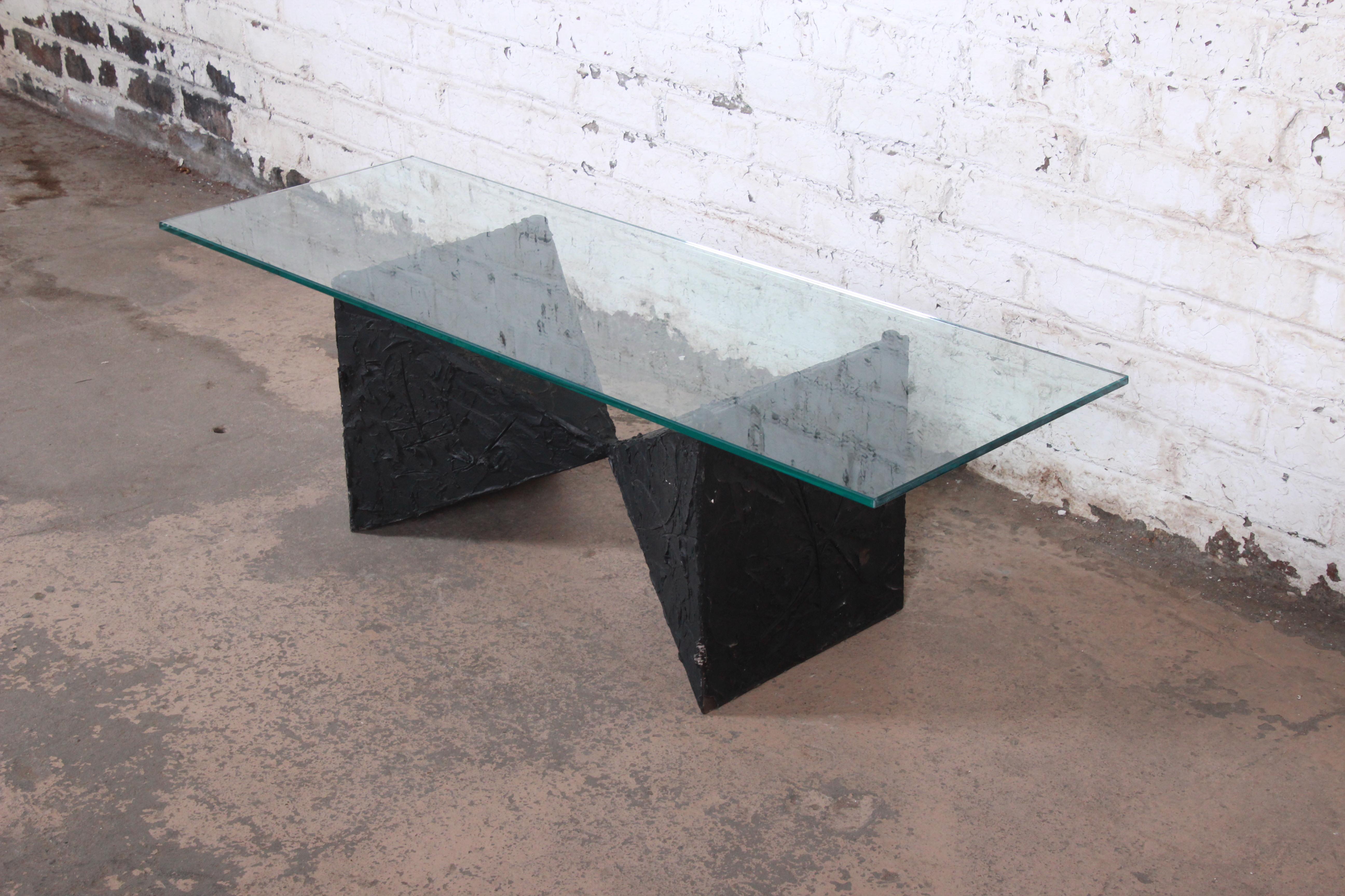 American Paul Evans Mid-Century Modern Brutalist Bow Tie Cocktail Table