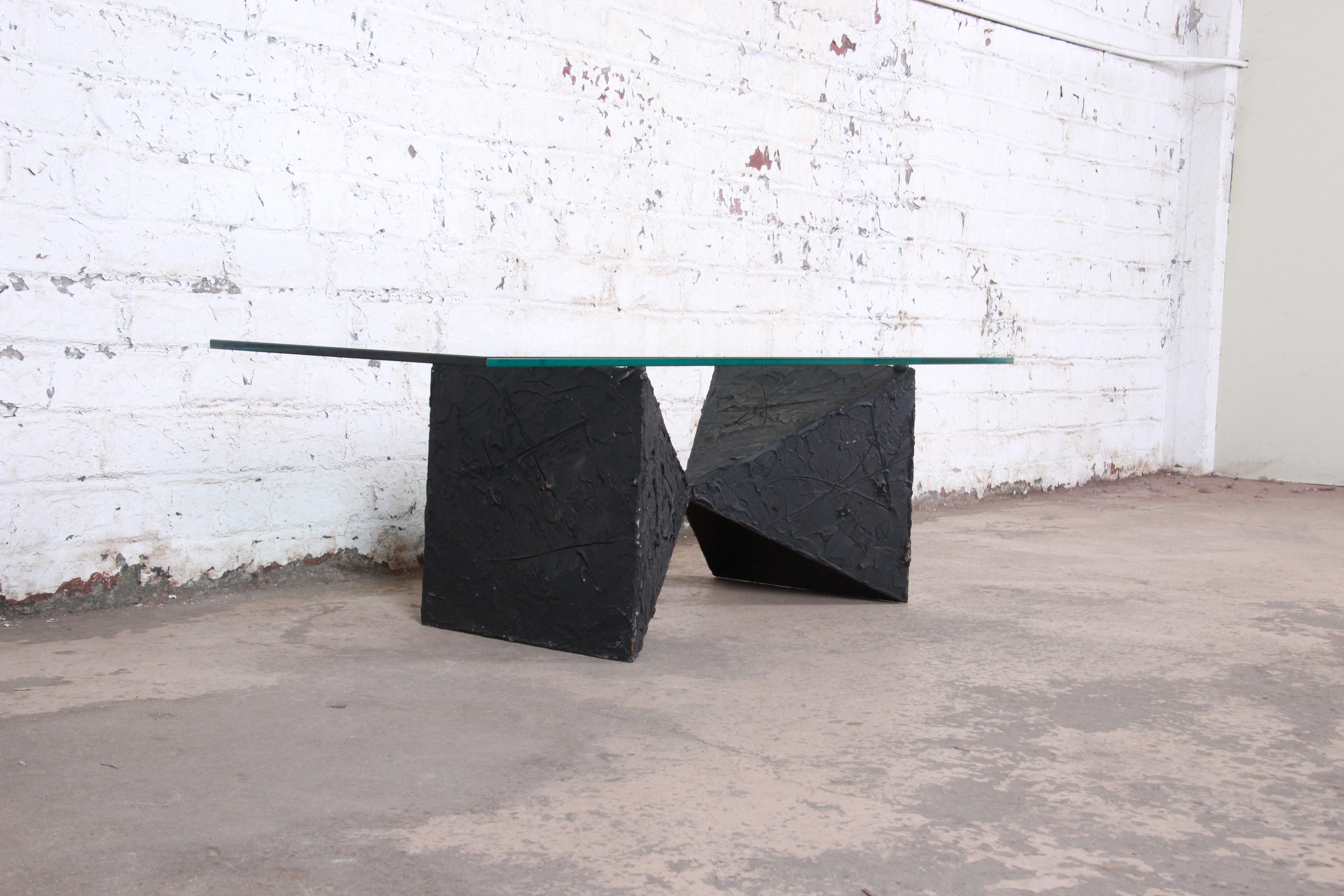 Late 20th Century Paul Evans Mid-Century Modern Brutalist Bow Tie Cocktail Table