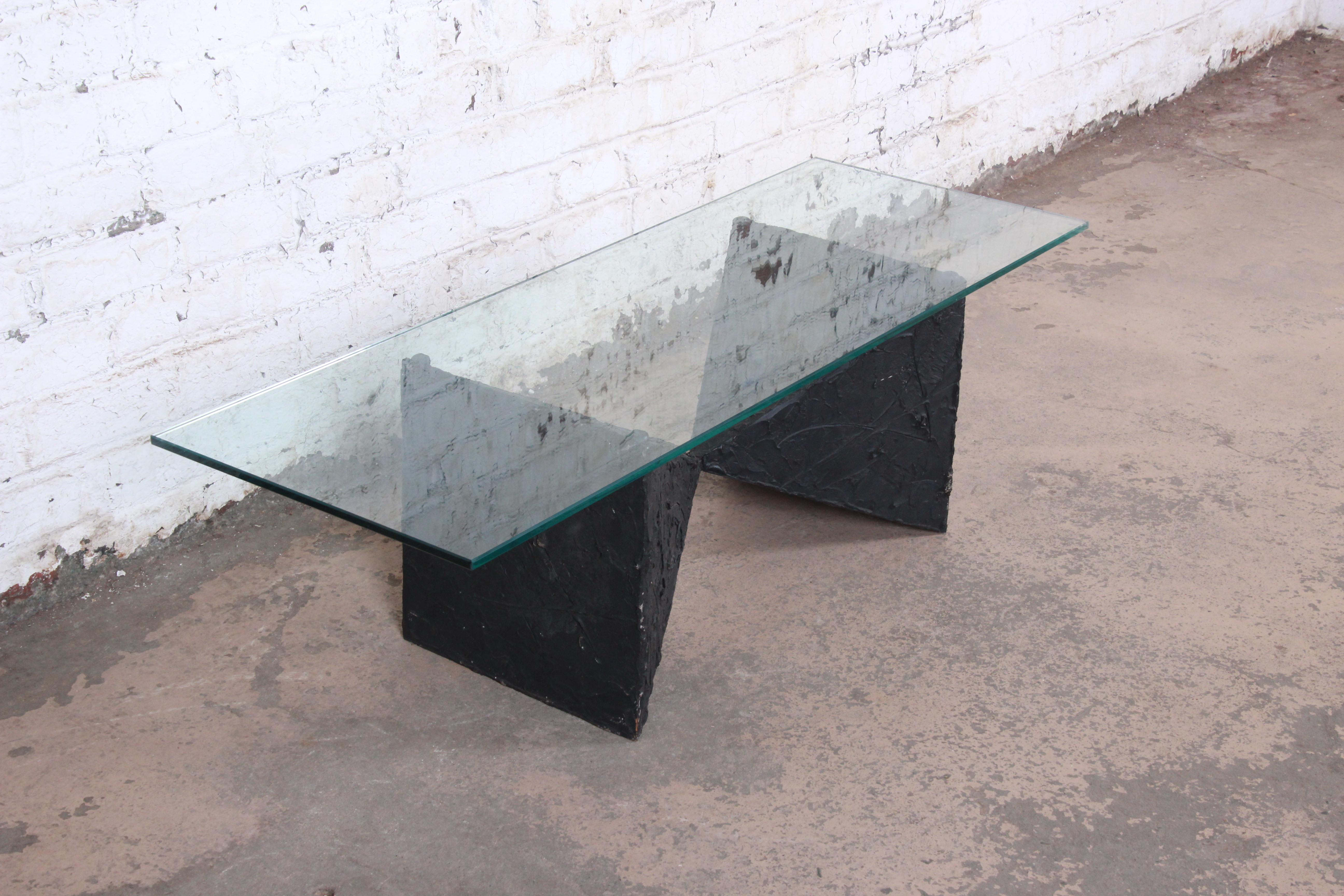 Metal Paul Evans Mid-Century Modern Brutalist Bow Tie Cocktail Table
