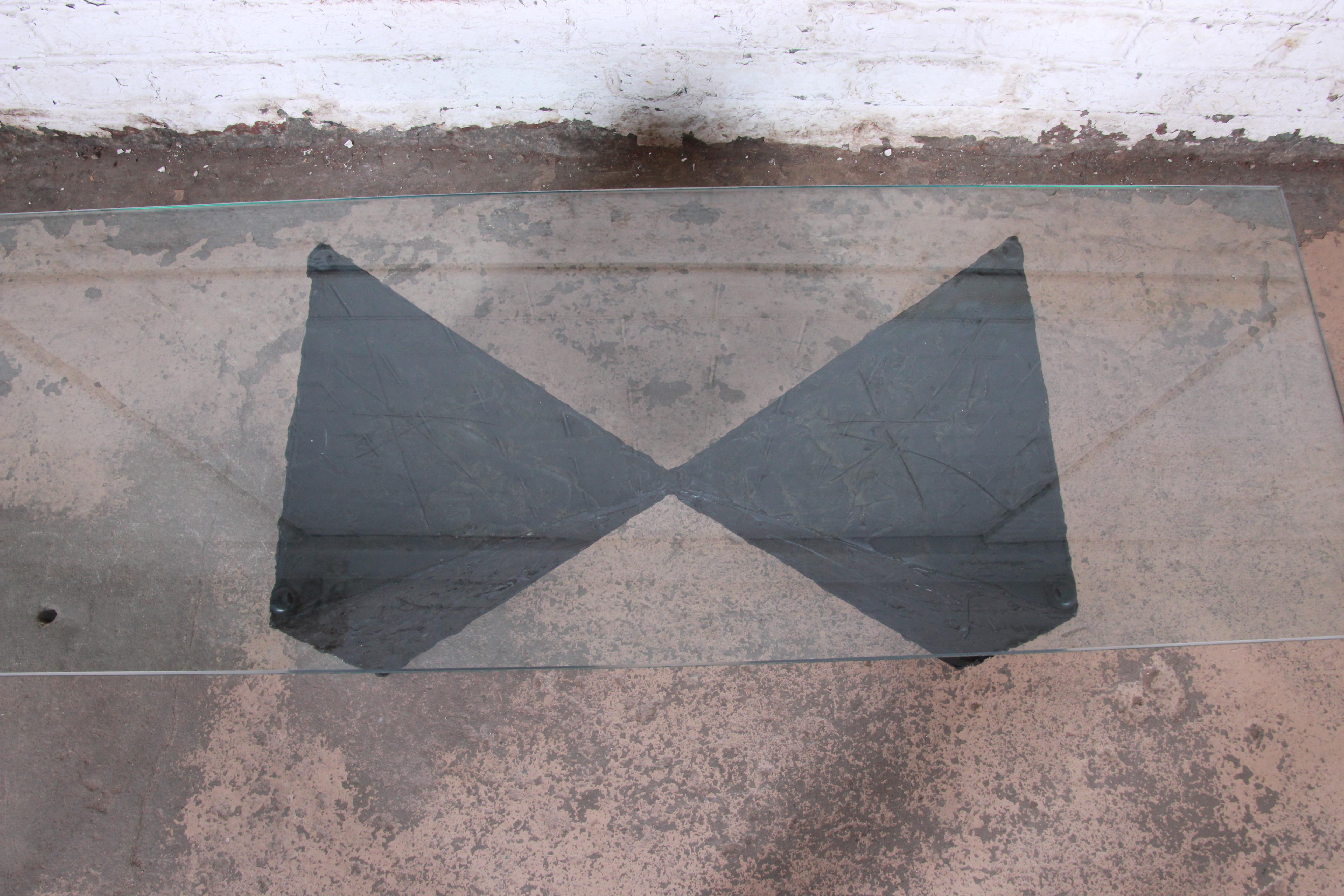 Paul Evans Mid-Century Modern Brutalist Bow Tie Cocktail Table 2