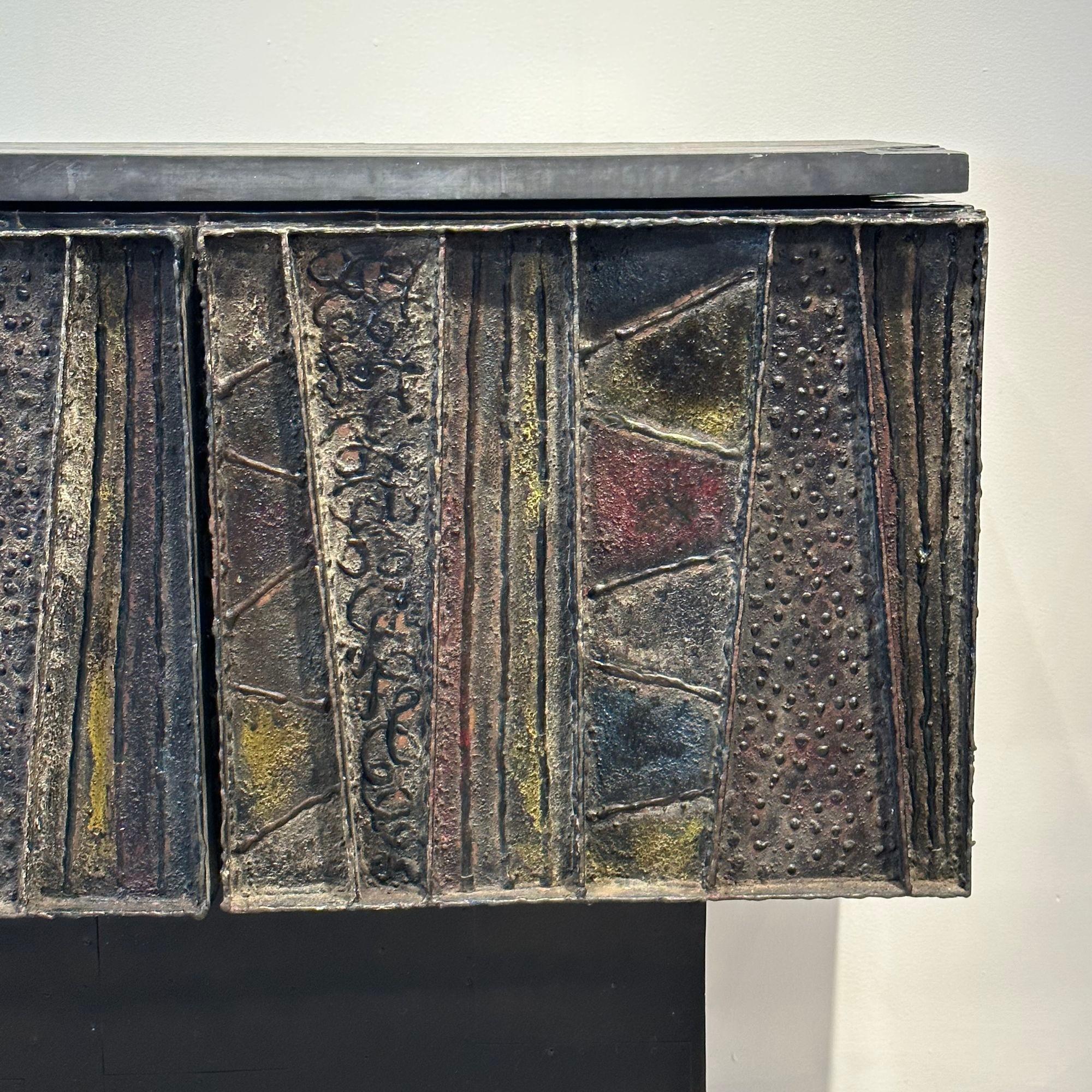 Paul Evans, Brutalist, Mid-Century Modern Deep Relief Credenza, Sideboard, 1967 For Sale 4