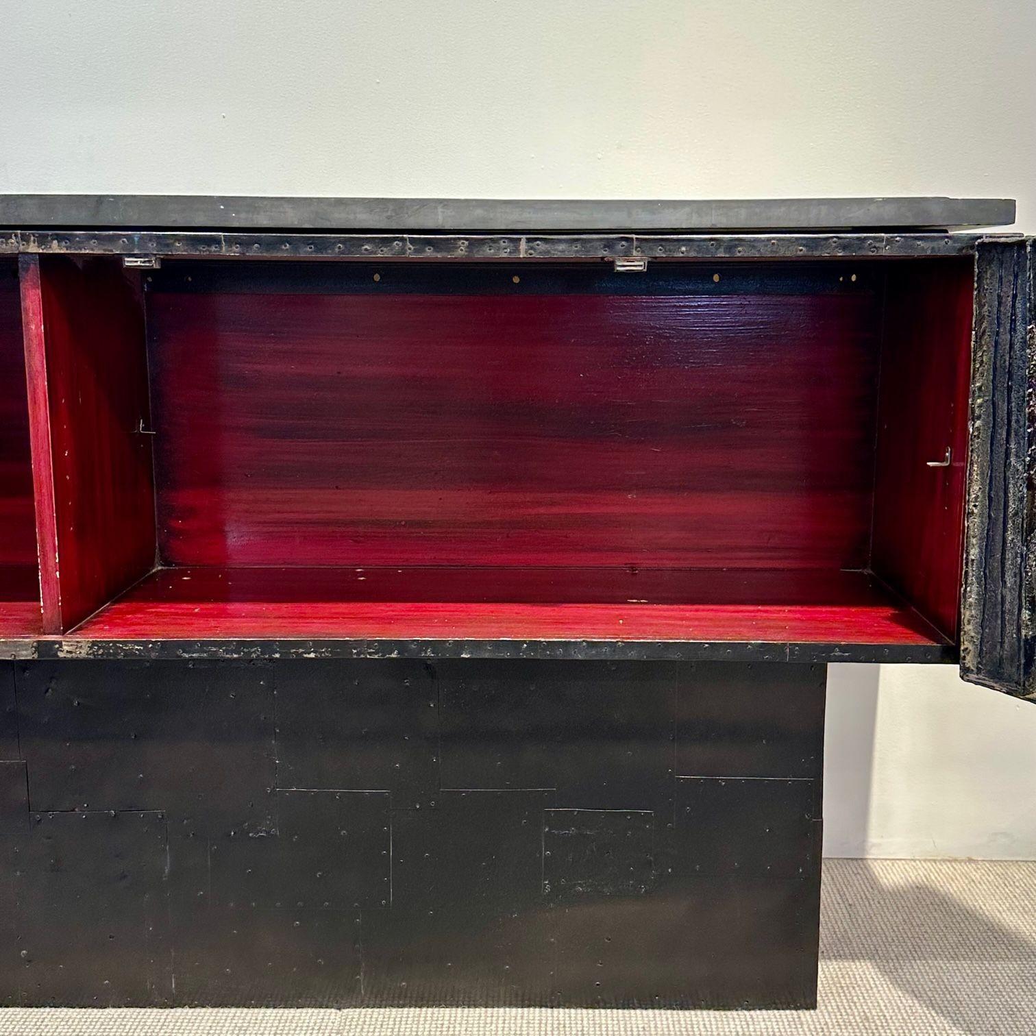 Paul Evans, Brutalist, Mid-Century Modern Deep Relief Credenza, Sideboard, 1967 For Sale 6
