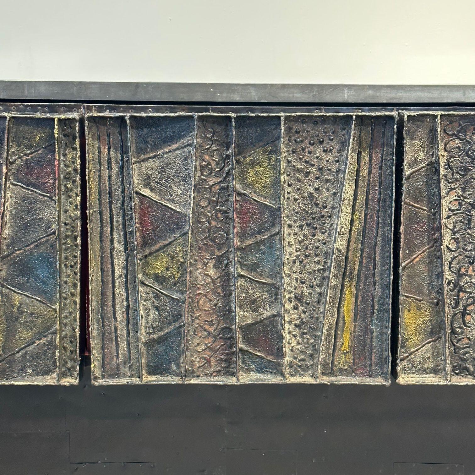 Paul Evans, Brutalist, Mid-Century Modern Deep Relief Credenza, Sideboard, 1967 For Sale 1