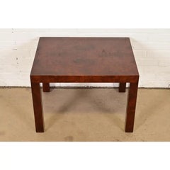Paul Evans Mid-Century Modern Burl Wood Parsons Side Table, 1960s