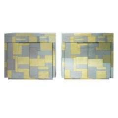 Paul Evans Mid-Century Modern Iconic "Cityscape" Pair of American Cabinets