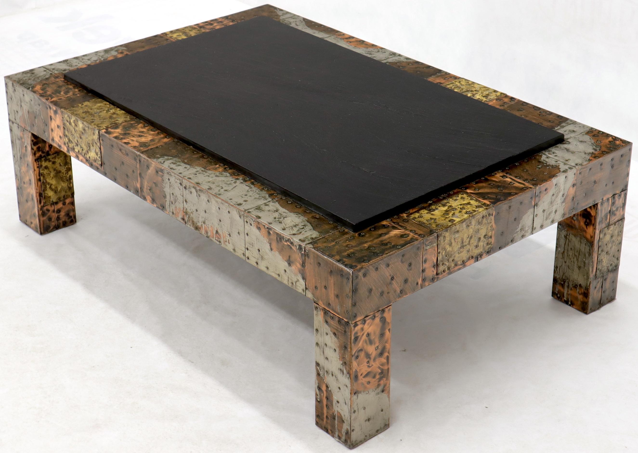 Paul Evans Mid-Century Modern Rectangular Coffee Table with Slate Top 1