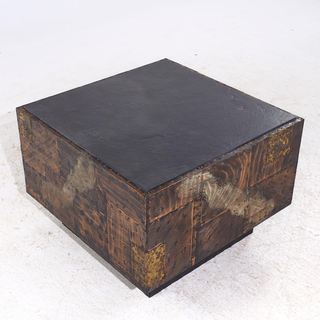 Table d'appoint Patchwork en acier soudé et patiné du milieu du siècle de Paul Evans en vente 1