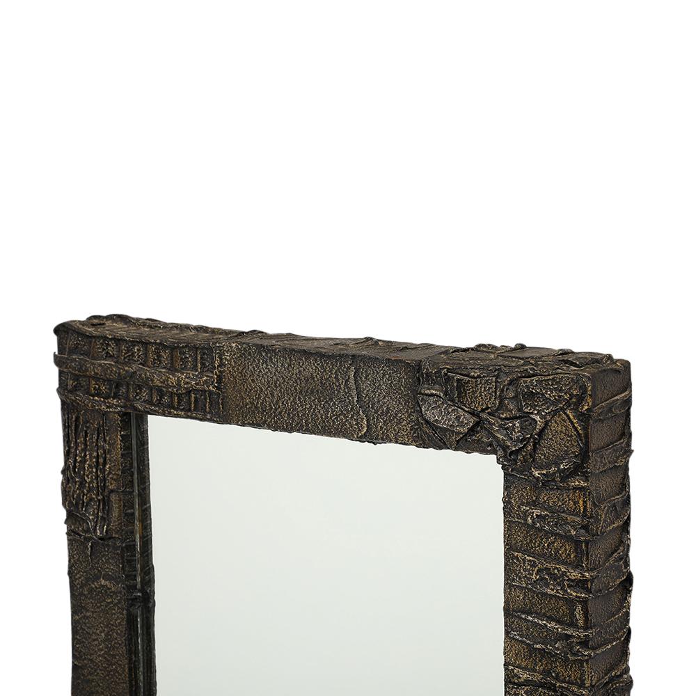 Paul Evans Mirror, Sculpted Bronze, Signed For Sale 2