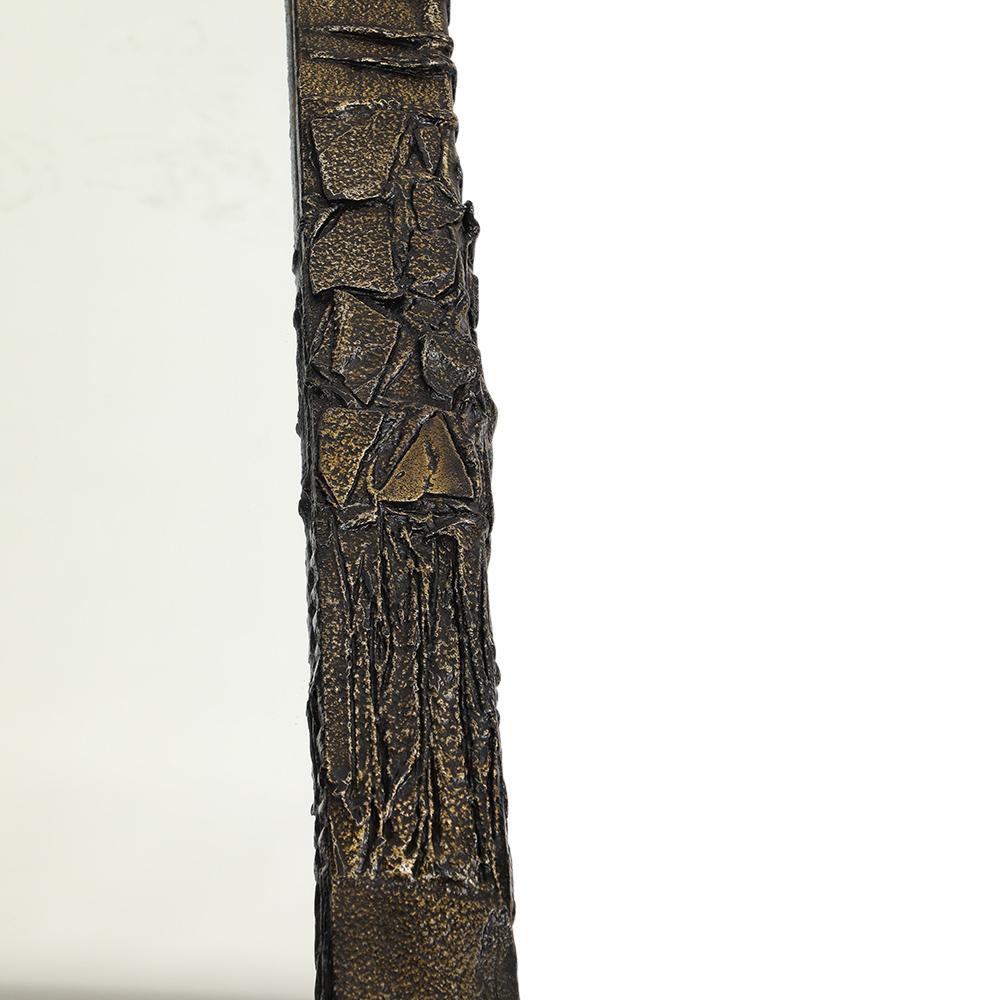 Paul Evans Mirror, Sculpted Bronze, Signed For Sale 7