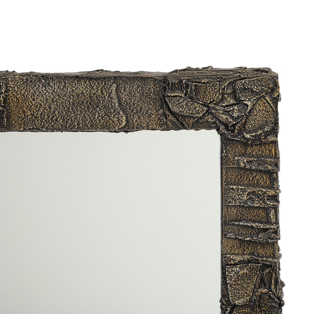 Paul Evans Mirror, Sculpted Bronze, Signed For Sale 9