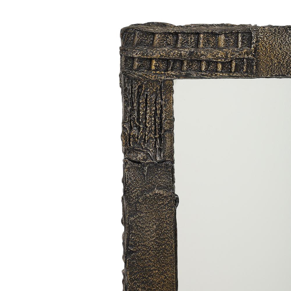 Paul Evans Mirror, Sculpted Bronze, Signed For Sale 10