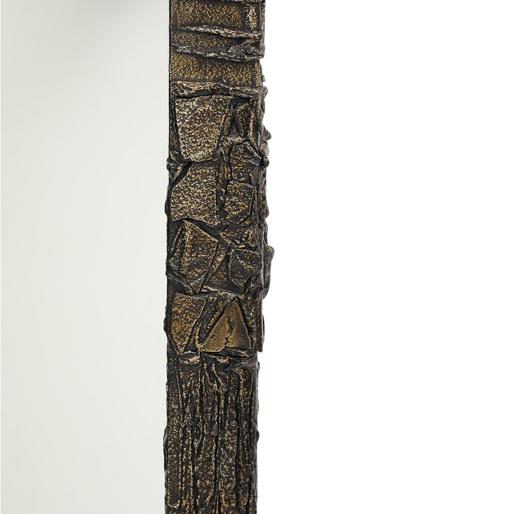 Paul Evans Mirror, Sculpted Bronze, Signed For Sale 11