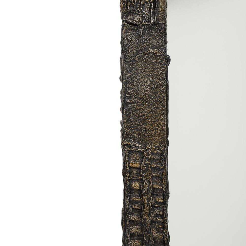 Paul Evans Mirror, Sculpted Bronze, Signed For Sale 12