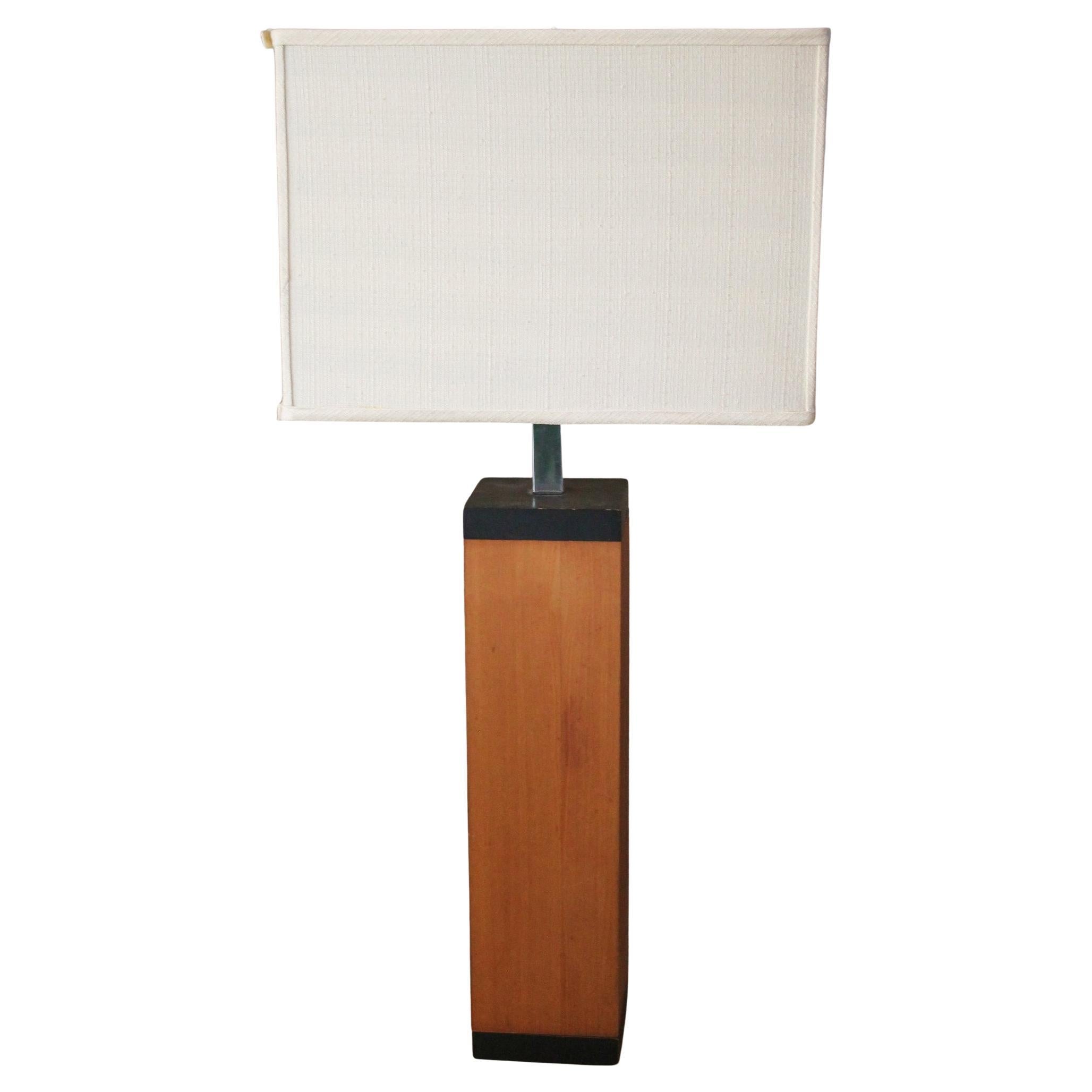MId Century Moden Paul Evans Ahorn- und Eiche-Tischlampe! Dekorateur im sauberen Design '70 im Angebot