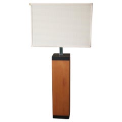 Vintage MId Century Moden Paul Evans Maple & Oak Table Lamp! Clean Design Decorator '70