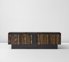 Paul Evans Monumental Three-Slate PE-42 Deep Relief Cabinet, Signed & Dated 1968